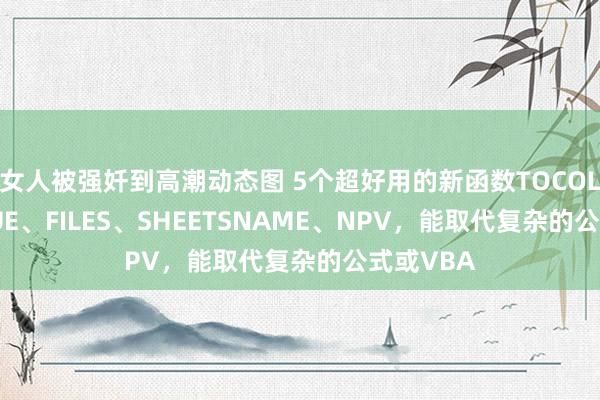 女人被强奷到高潮动态图 5个超好用的新函数TOCOL、UNIQUE、FILES、SHEETSNAME、NPV，能取代复杂的公式或VBA